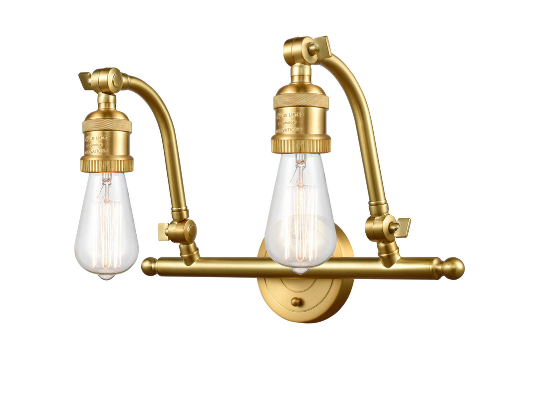 Innovations Franklin Restoration 515-2W-SG Bath Vanity Light 18 in. wide - Satin Gold