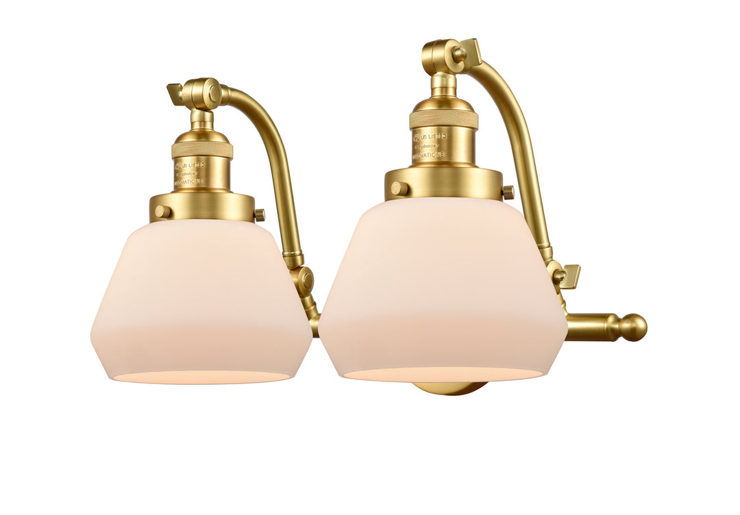 Innovations Franklin Restoration 515-2W-SG-G171 Bath Vanity Light 18 in. wide - Satin Gold