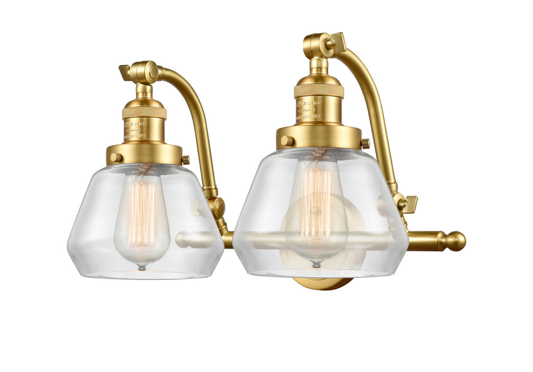 Innovations Franklin Restoration 515-2W-SG-G172 Bath Vanity Light 18 in. wide - Satin Gold