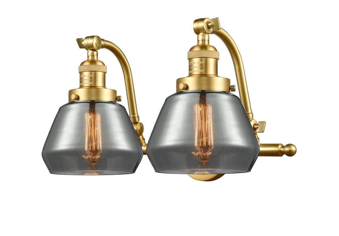 Innovations Franklin Restoration 515-2W-SG-G173 Bath Vanity Light 18 in. wide - Satin Gold