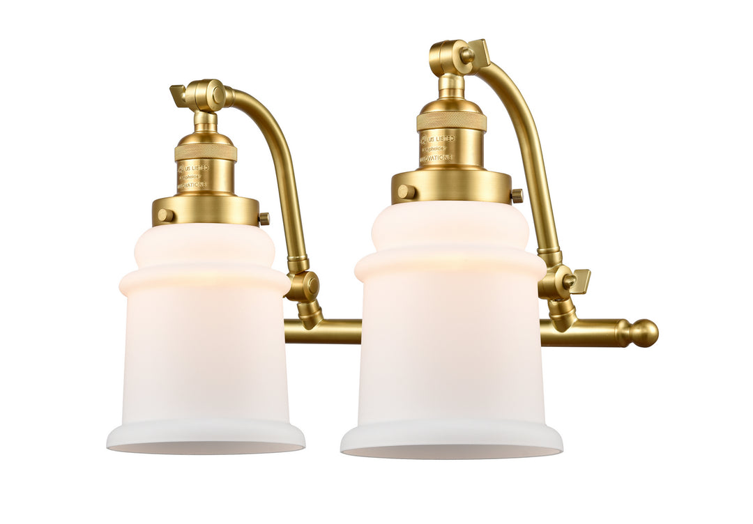 Innovations Franklin Restoration 515-2W-SG-G181 Bath Vanity Light 18 in. wide - Satin Gold