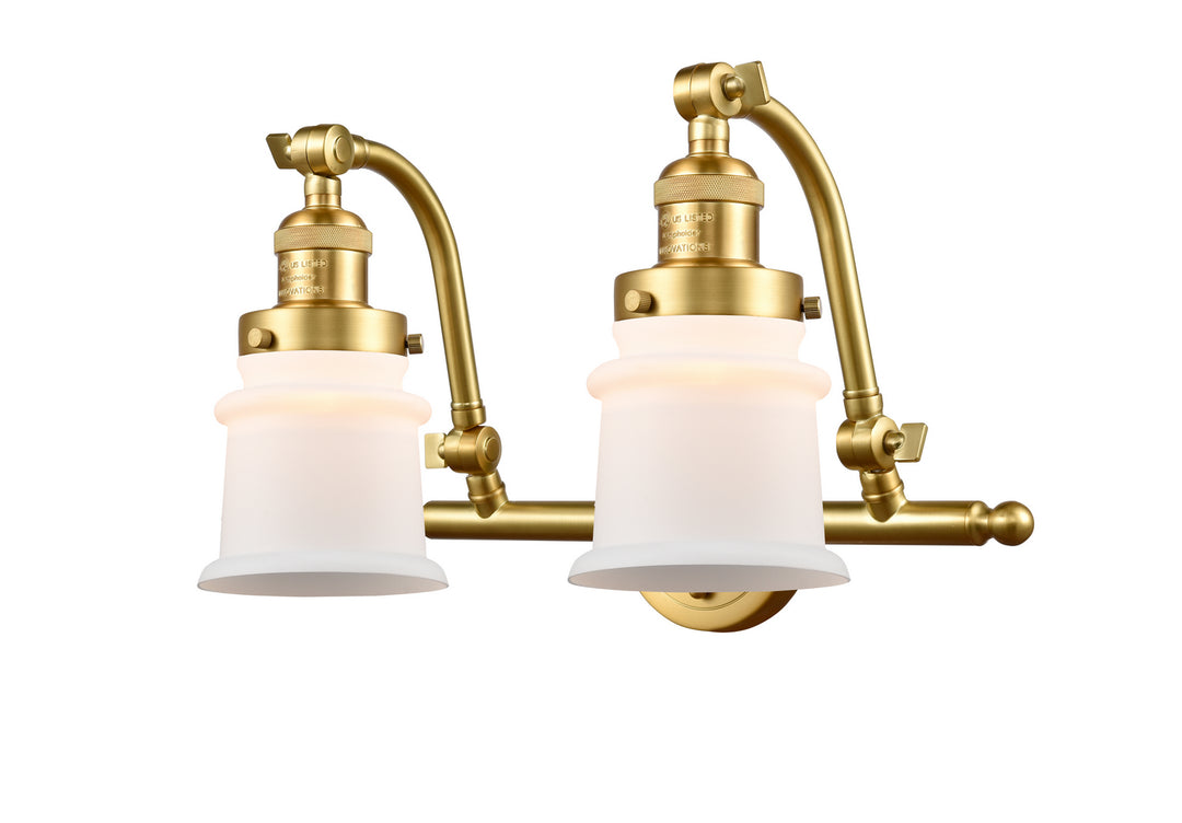 Innovations Franklin Restoration 515-2W-SG-G181S Bath Vanity Light 18 in. wide - Satin Gold