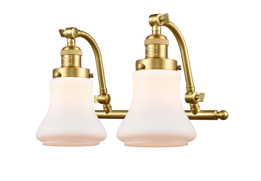 Innovations Franklin Restoration 515-2W-SG-G191 Bath Vanity Light 18 in. wide - Satin Gold