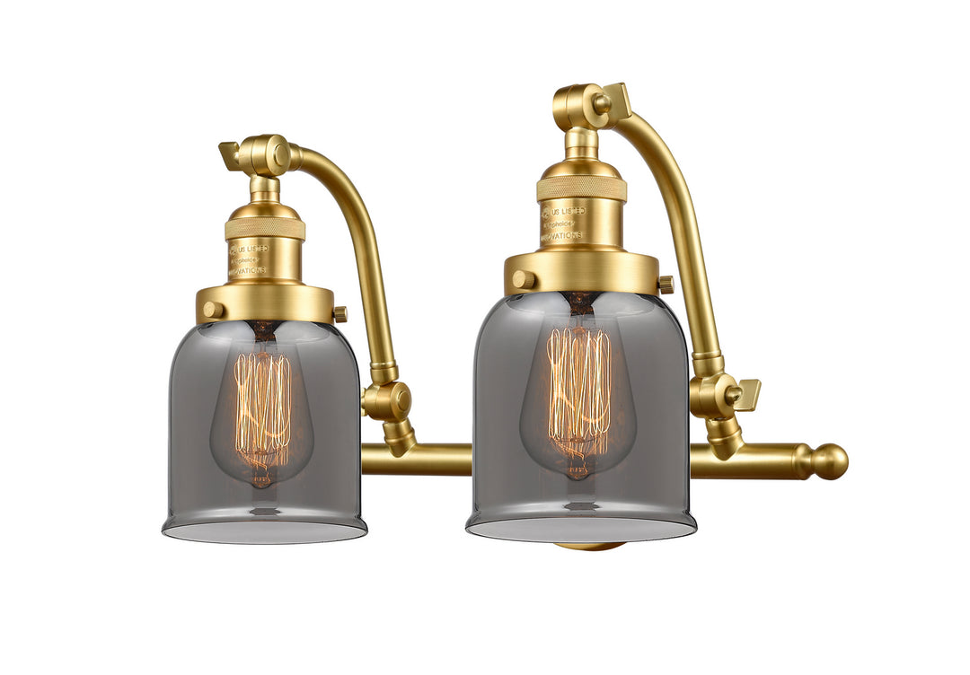 Innovations Franklin Restoration 515-2W-SG-G53 Bath Vanity Light 18 in. wide - Satin Gold