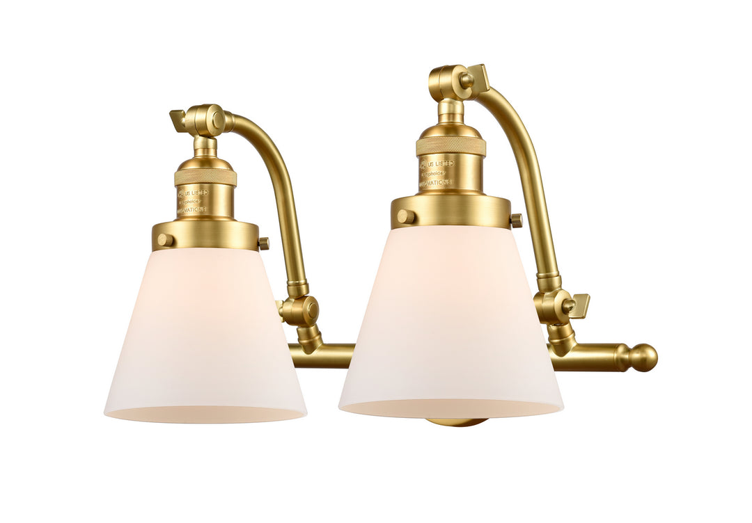 Innovations Franklin Restoration 515-2W-SG-G61 Bath Vanity Light 18 in. wide - Satin Gold