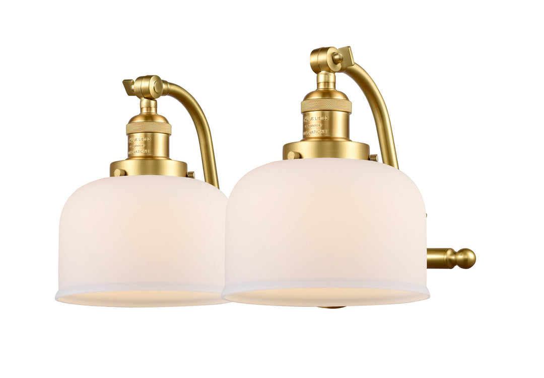 Innovations Franklin Restoration 515-2W-SG-G71 Bath Vanity Light 18 in. wide - Satin Gold