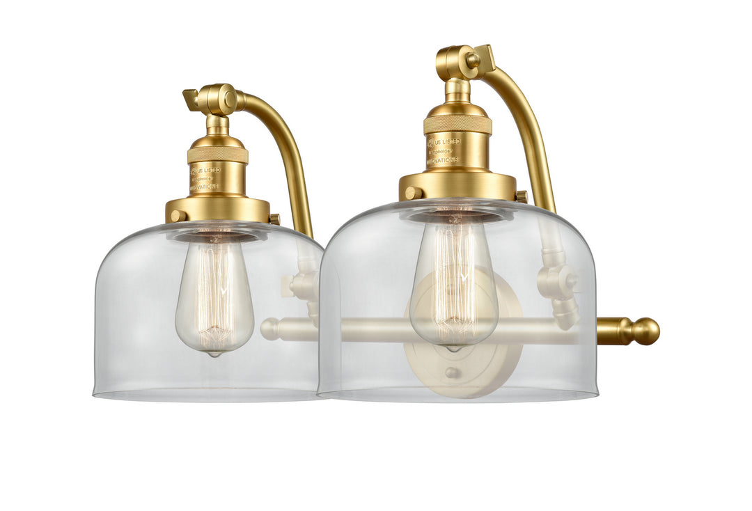 Innovations Franklin Restoration 515-2W-SG-G72 Bath Vanity Light 18 in. wide - Satin Gold