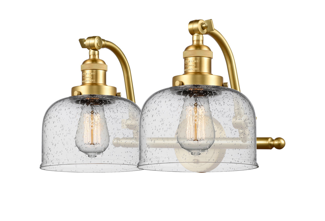 Innovations Franklin Restoration 515-2W-SG-G74 Bath Vanity Light 18 in. wide - Satin Gold