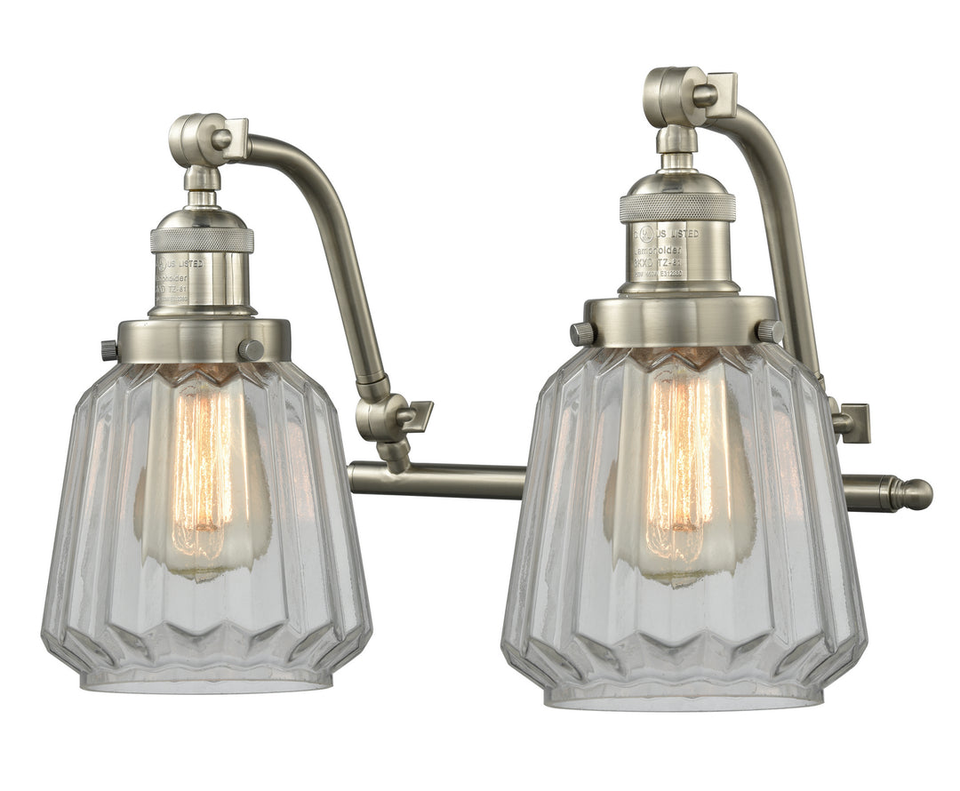 Innovations Franklin Restoration 515-2W-SN-G142 Bath Vanity Light 18 in. wide - Brushed Satin Nickel