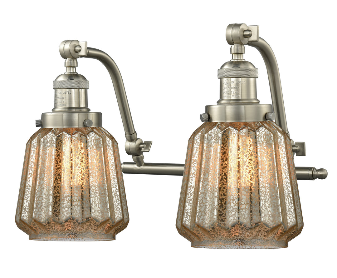 Innovations Franklin Restoration 515-2W-SN-G146-LED Bath Vanity Light 18 in. wide - Brushed Satin Nickel