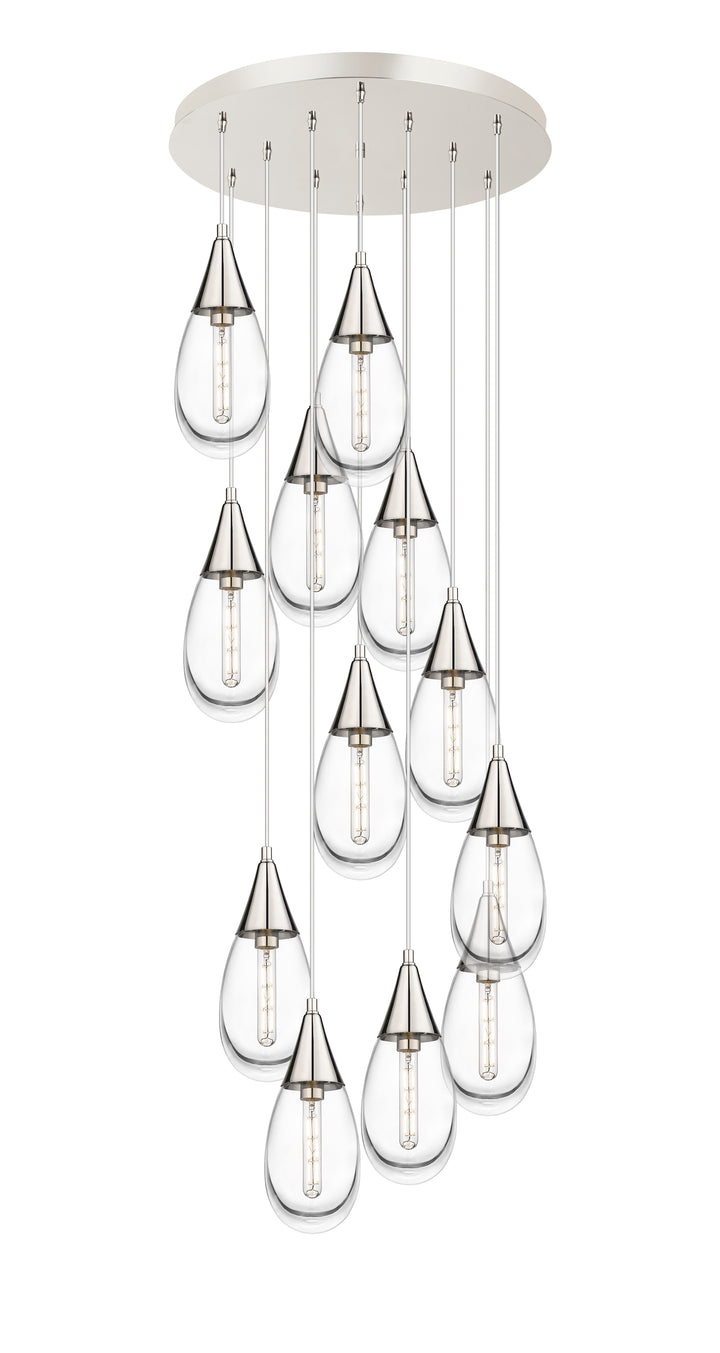 Innovations Downtown Urban 126-450-1P-PN-G450-6CL Pendant Light - Polished Nickel