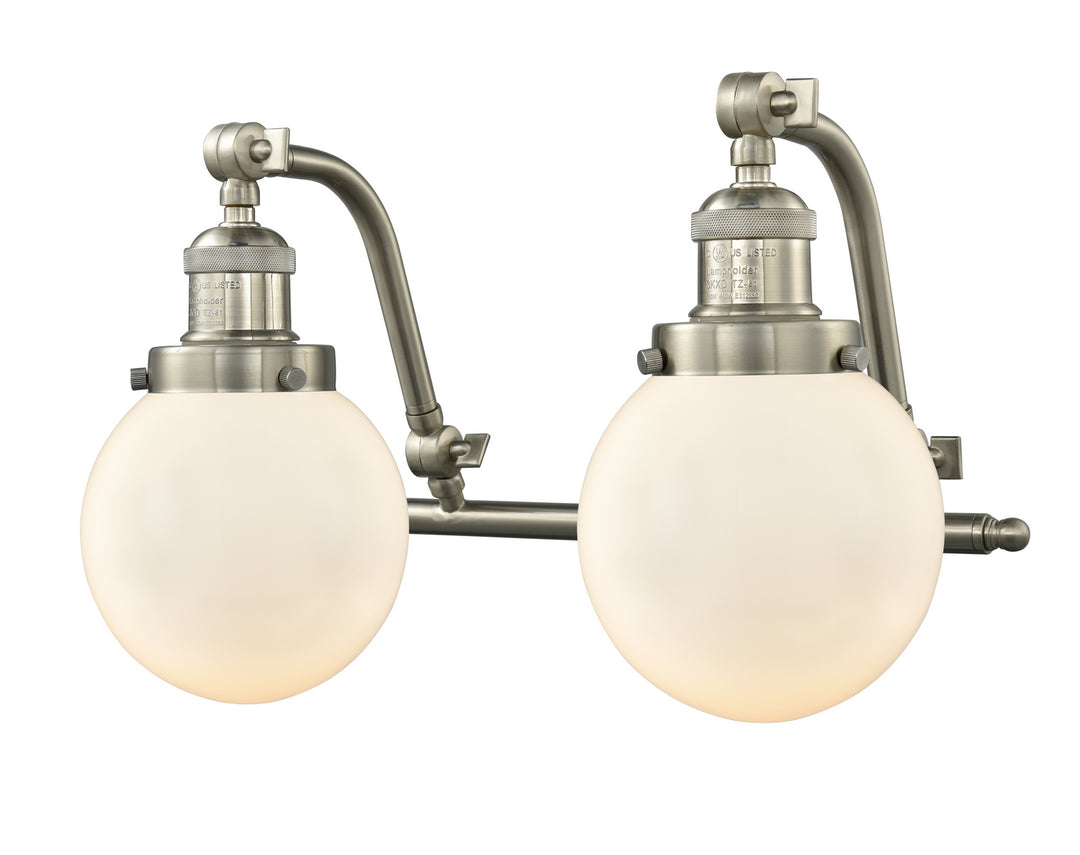 Innovations Franklin Restoration 515-2W-SN-G201-6-LED Bath Vanity Light 16 in. wide - Brushed Satin Nickel