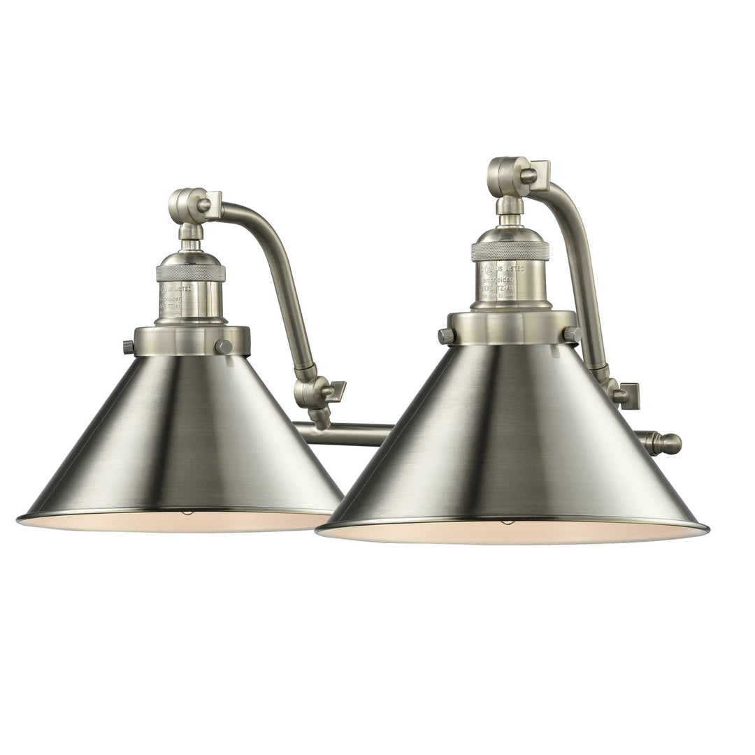 Innovations Franklin Restoration 515-2W-SN-M10-SN Bath Vanity Light 18 in. wide - Brushed Satin Nickel