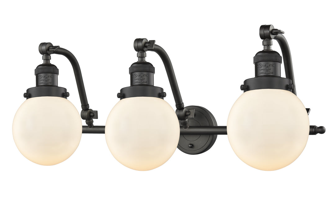 Innovations Franklin Restoration 515-3W-OB-G201-6-LED Bath Vanity Light 26 in. wide - Oil Rubbed Bronze