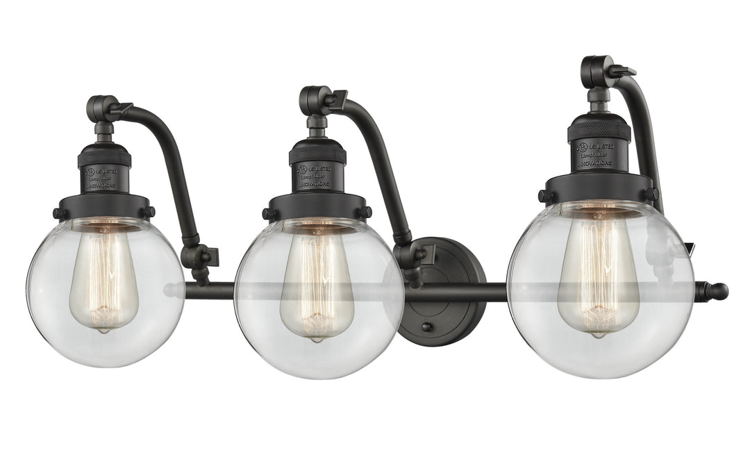 Innovations Franklin Restoration 515-3W-OB-G202-6-LED Bath Vanity Light 26 in. wide - Oil Rubbed Bronze