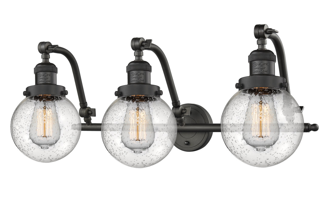 Innovations Franklin Restoration 515-3W-OB-G204-6-LED Bath Vanity Light 26 in. wide - Oil Rubbed Bronze