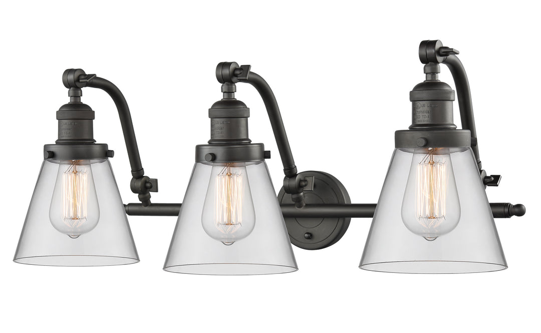 Innovations Franklin Restoration 515-3W-OB-G62 Bath Vanity Light 28 in. wide - Oil Rubbed Bronze