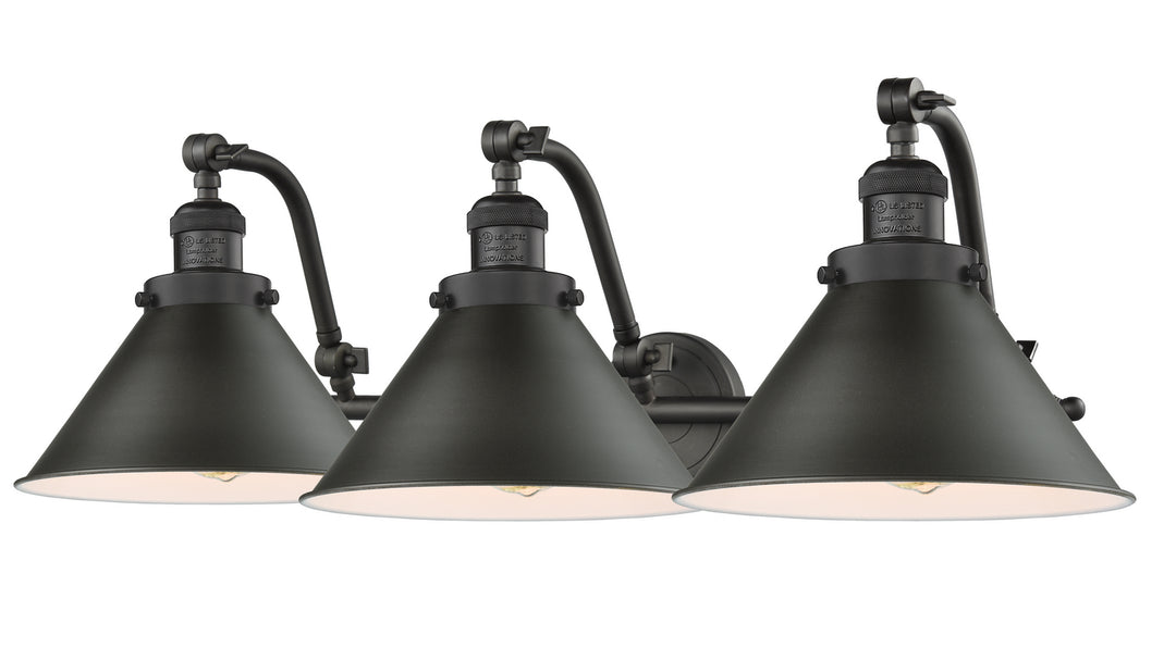 Innovations Franklin Restoration 515-3W-OB-M10-OB-LED Bath Vanity Light 28 in. wide - Oil Rubbed Bronze
