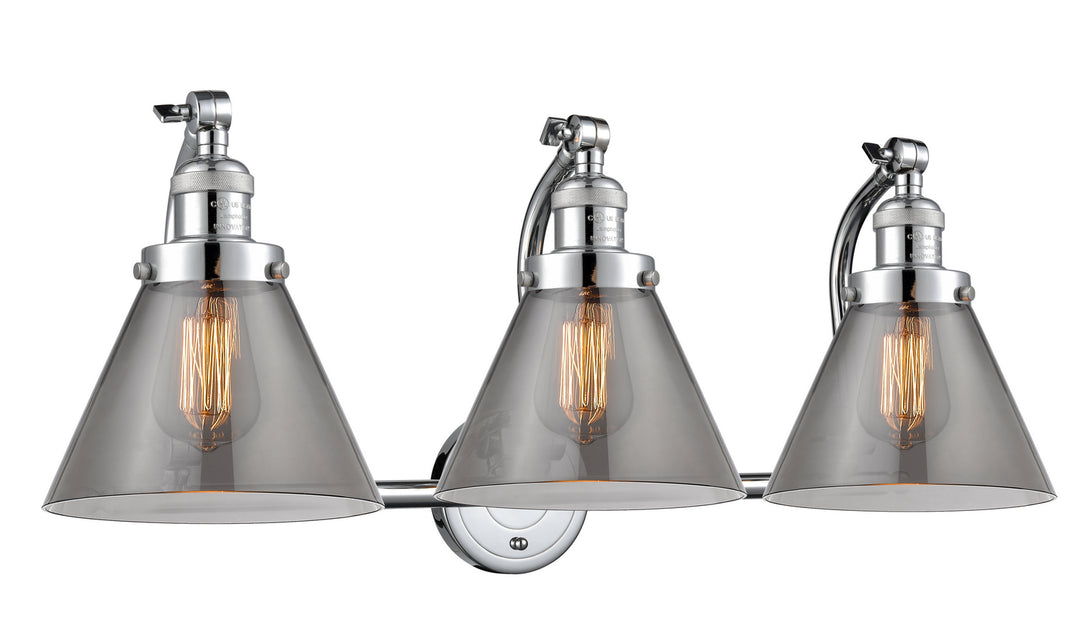 Innovations Franklin Restoration 515-3W-PC-G43-LED Bath Vanity Light 28 in. wide - Polished Chrome