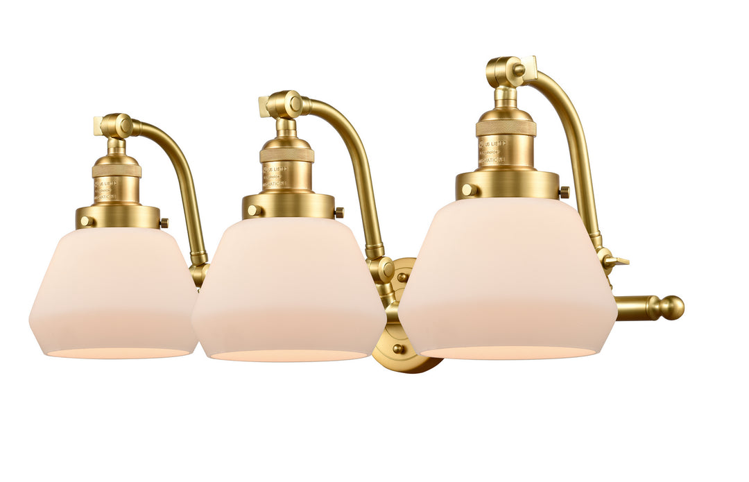Innovations Franklin Restoration 515-3W-SG-G171 Bath Vanity Light 28 in. wide - Satin Gold