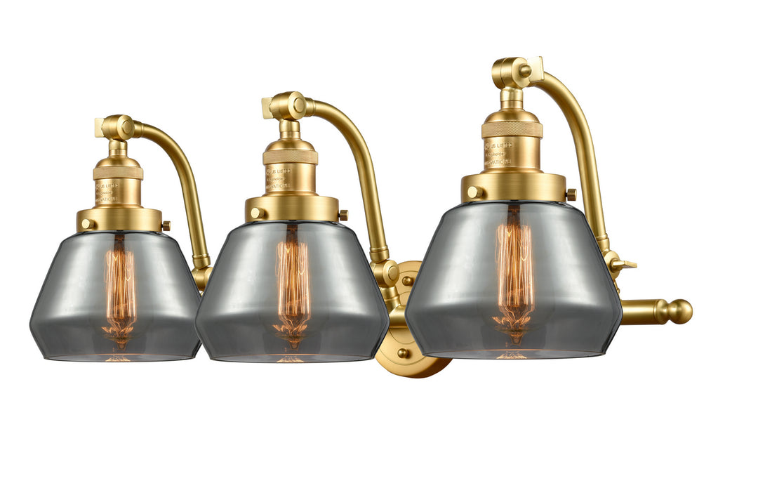 Innovations Franklin Restoration 515-3W-SG-G173 Bath Vanity Light 28 in. wide - Satin Gold