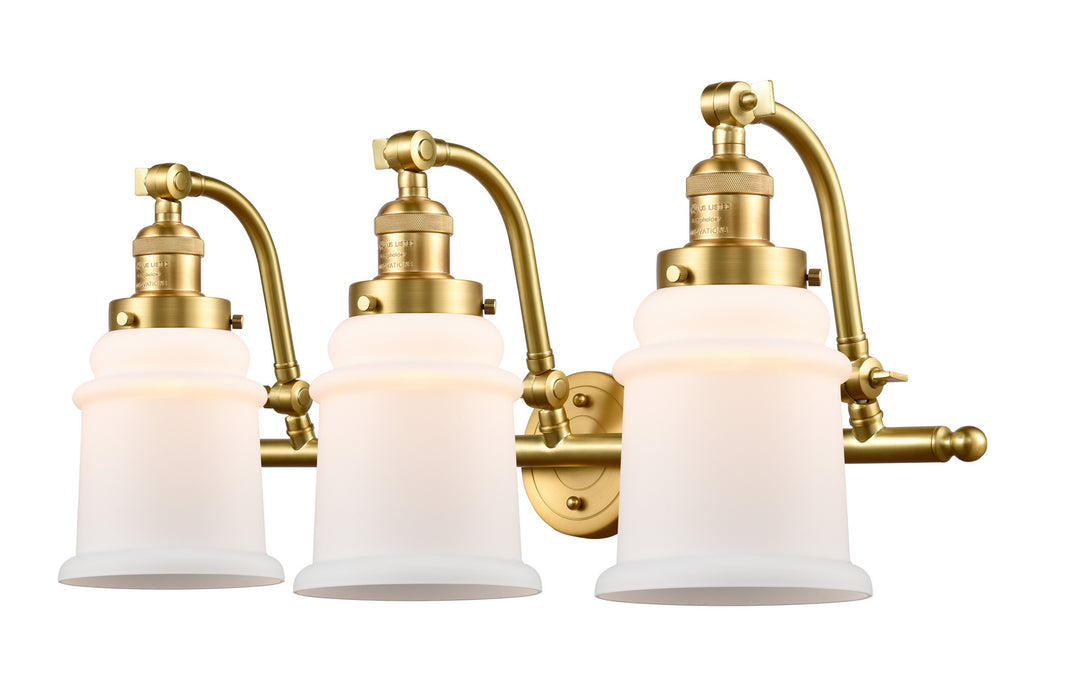 Innovations Franklin Restoration 515-3W-SG-G181-LED Bath Vanity Light 28 in. wide - Satin Gold