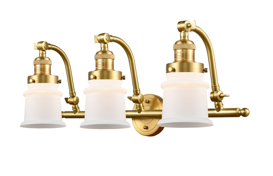 Innovations Franklin Restoration 515-3W-SG-G181S Bath Vanity Light 28 in. wide - Satin Gold