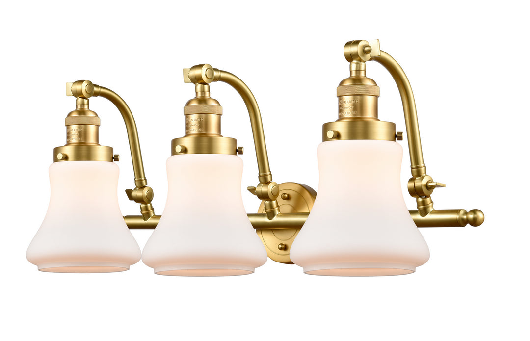 Innovations Franklin Restoration 515-3W-SG-G191-LED Bath Vanity Light 28 in. wide - Satin Gold