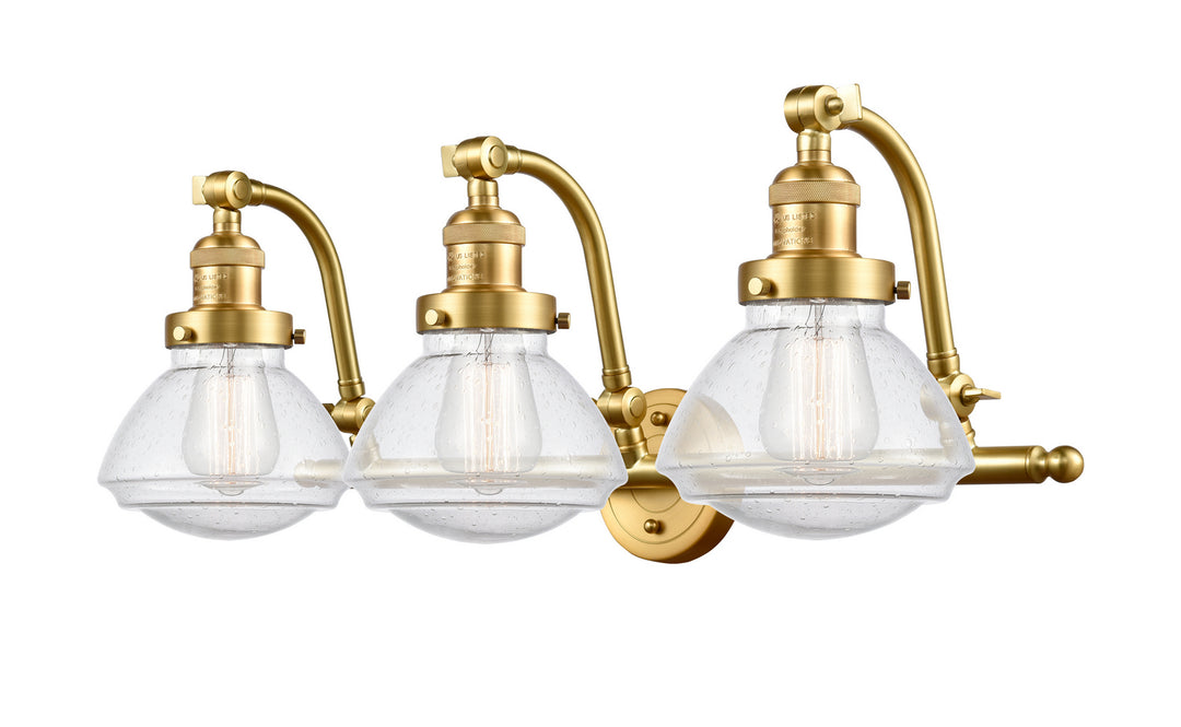 Innovations Franklin Restoration 515-3W-SG-G324-LED Bath Vanity Light 29 in. wide - Satin Gold