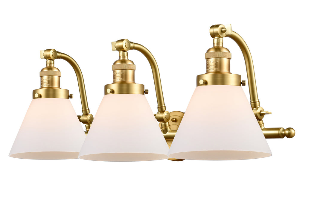 Innovations Franklin Restoration 515-3W-SG-G41-LED Bath Vanity Light 28 in. wide - Satin Gold