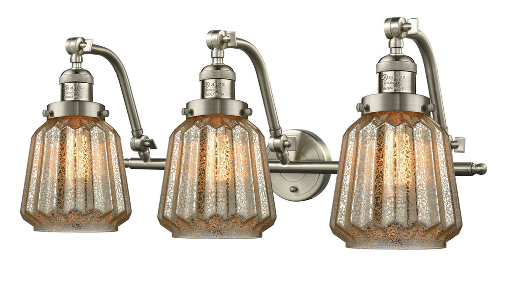 Innovations Franklin Restoration 515-3W-SN-G146-LED Bath Vanity Light 28 in. wide - Brushed Satin Nickel