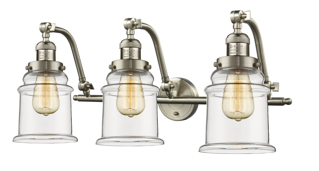 Innovations Franklin Restoration 515-3W-SN-G182-LED Bath Vanity Light 28 in. wide - Brushed Satin Nickel