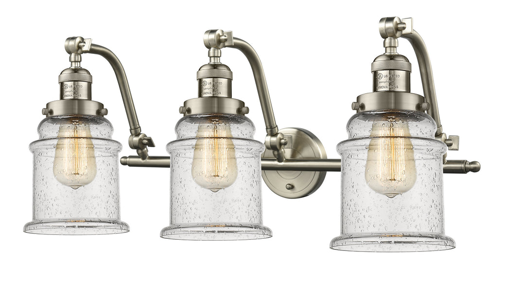 Innovations Franklin Restoration 515-3W-SN-G184-LED Bath Vanity Light 28 in. wide - Brushed Satin Nickel