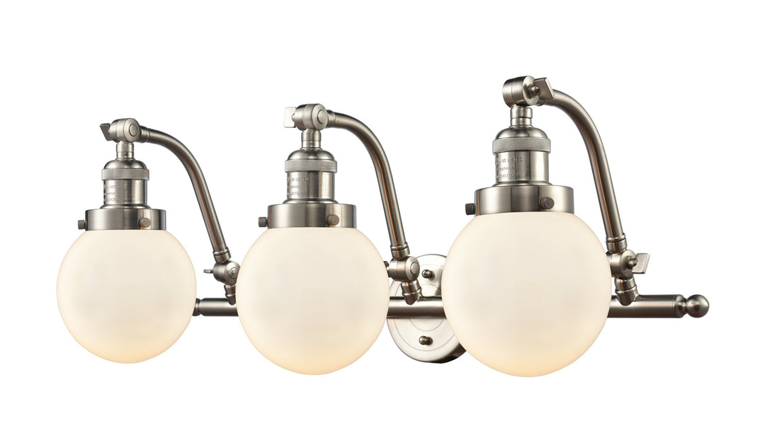 Innovations Franklin Restoration 515-3W-SN-G201-6-LED Bath Vanity Light 26 in. wide - Brushed Satin Nickel