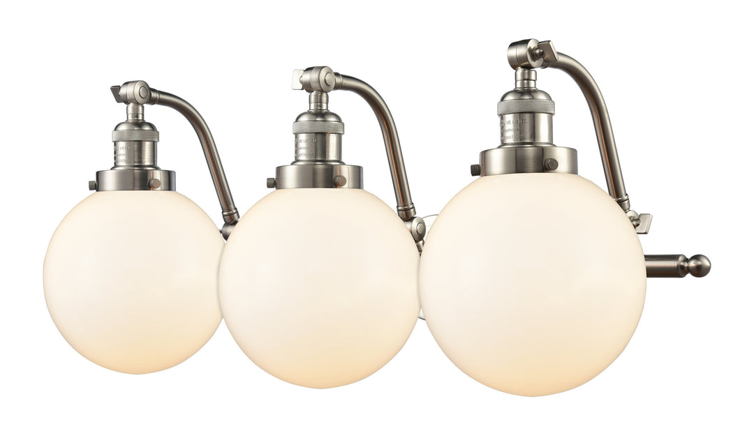 Innovations Franklin Restoration 515-3W-SN-G201-8-LED Bath Vanity Light 28 in. wide - Brushed Satin Nickel