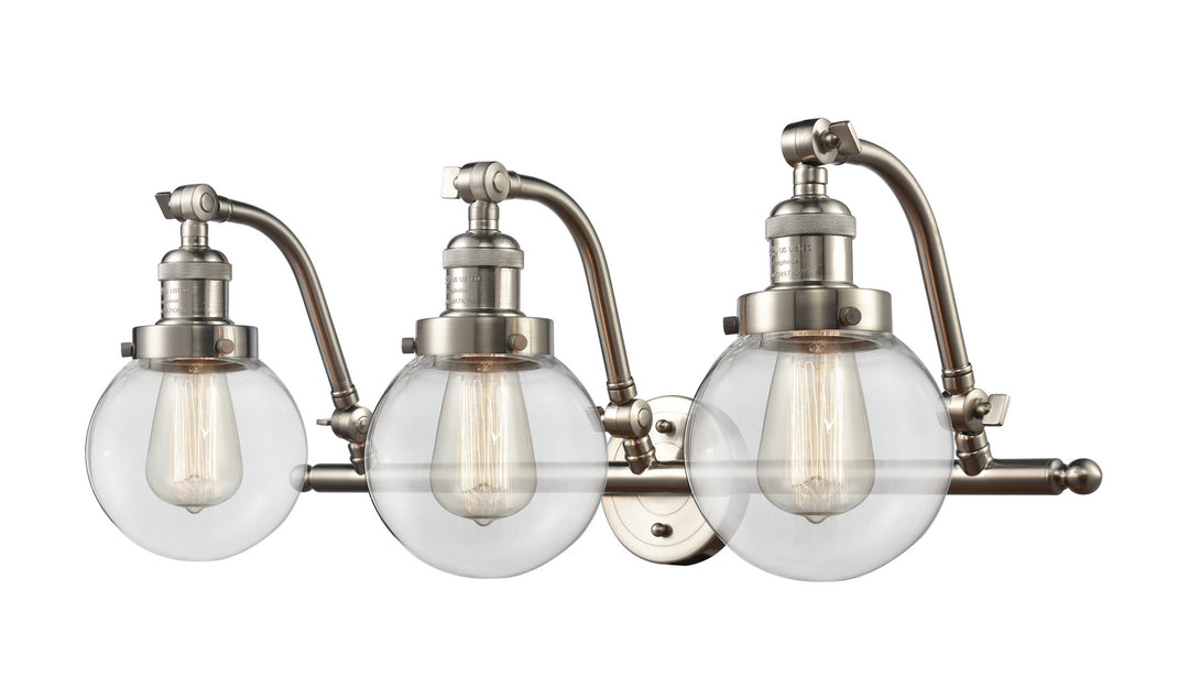 Innovations Franklin Restoration 515-3W-SN-G202-6-LED Bath Vanity Light 26 in. wide - Brushed Satin Nickel
