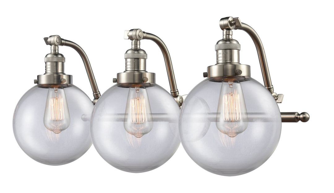 Innovations Franklin Restoration 515-3W-SN-G202-8-LED Bath Vanity Light 28 in. wide - Brushed Satin Nickel