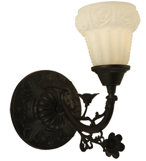 Meyda Tiffany White Puffy Rose 126018 Wall Light - Mahogany Bronze