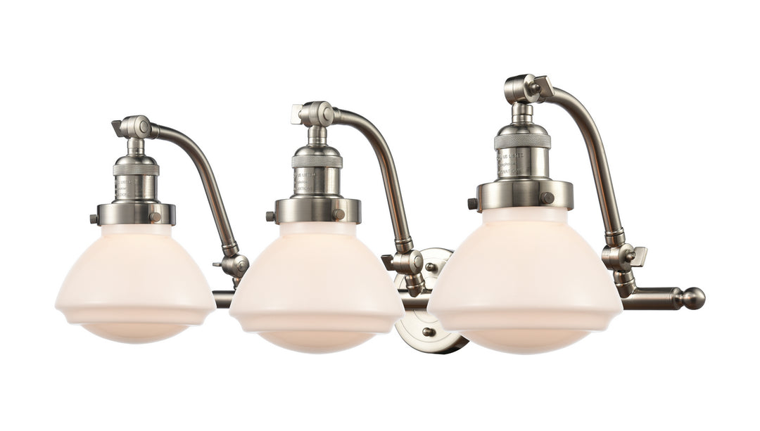 Innovations Franklin Restoration 515-3W-SN-G321 Bath Vanity Light 29 in. wide - Brushed Satin Nickel