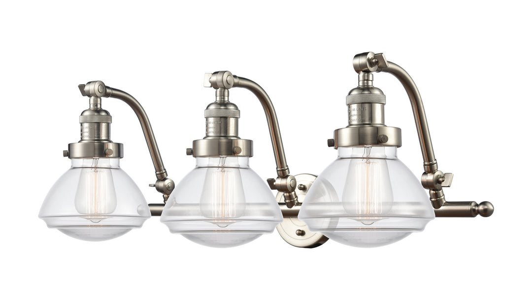 Innovations Franklin Restoration 515-3W-SN-G322-LED Bath Vanity Light 29 in. wide - Brushed Satin Nickel
