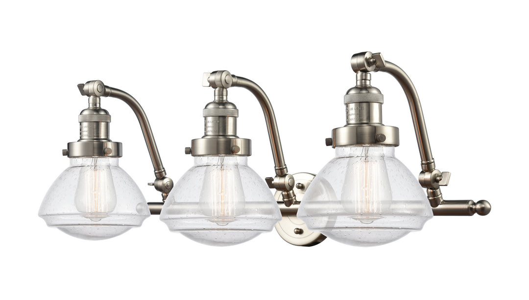 Innovations Franklin Restoration 515-3W-SN-G324-LED Bath Vanity Light 29 in. wide - Brushed Satin Nickel