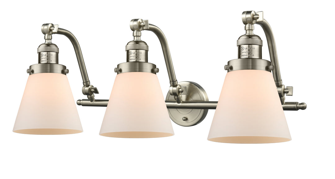 Innovations Franklin Restoration 515-3W-SN-G61-LED Bath Vanity Light 28 in. wide - Brushed Satin Nickel