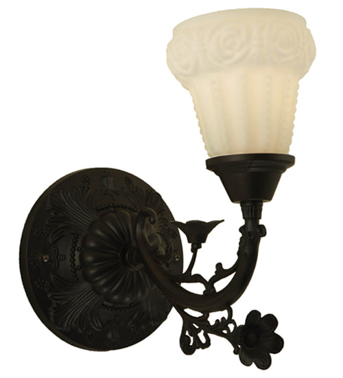 Meyda Tiffany White Puffy Rose 126018 Wall Light - Mahogany Bronze