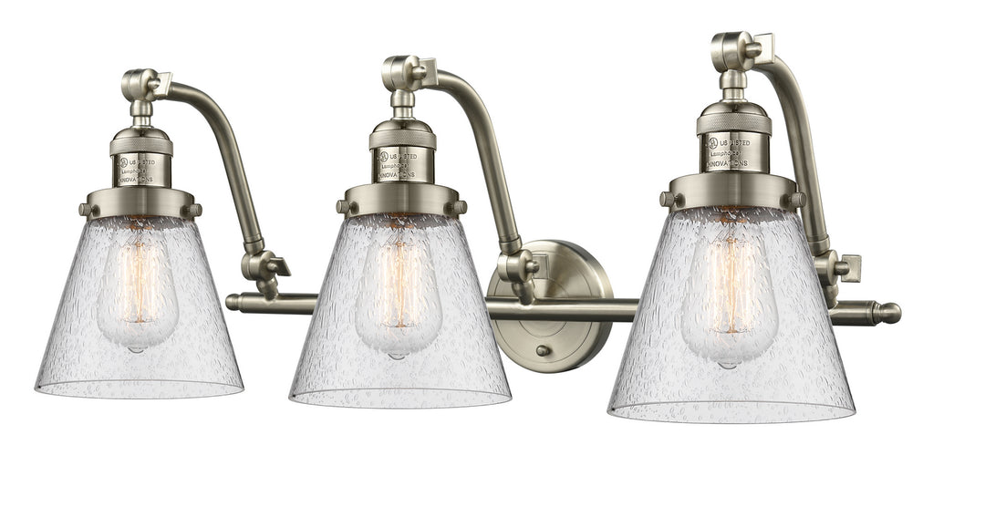 Innovations Franklin Restoration 515-3W-SN-G64-LED Bath Vanity Light 28 in. wide - Brushed Satin Nickel