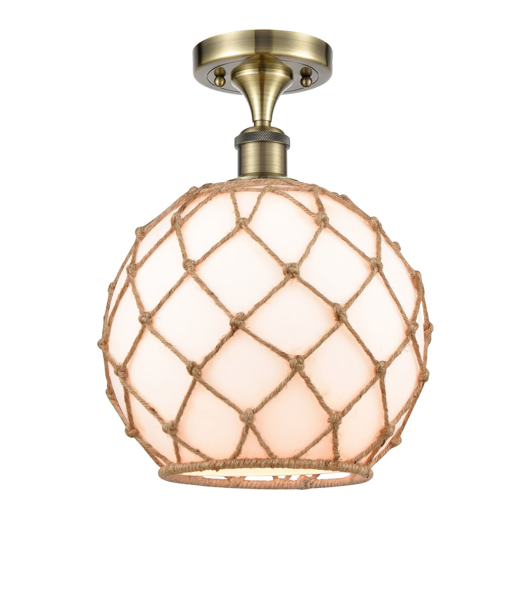 Innovations Ballston 516-1C-AB-G121-10RB Ceiling Light - Antique Brass