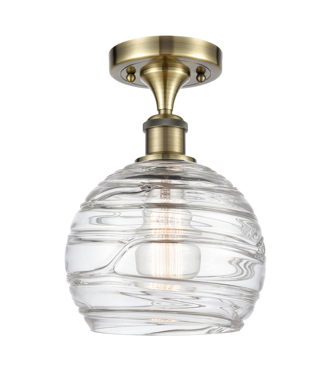 Innovations Ballston 516-1C-AB-G1213-8-LED Ceiling Light - Antique Brass