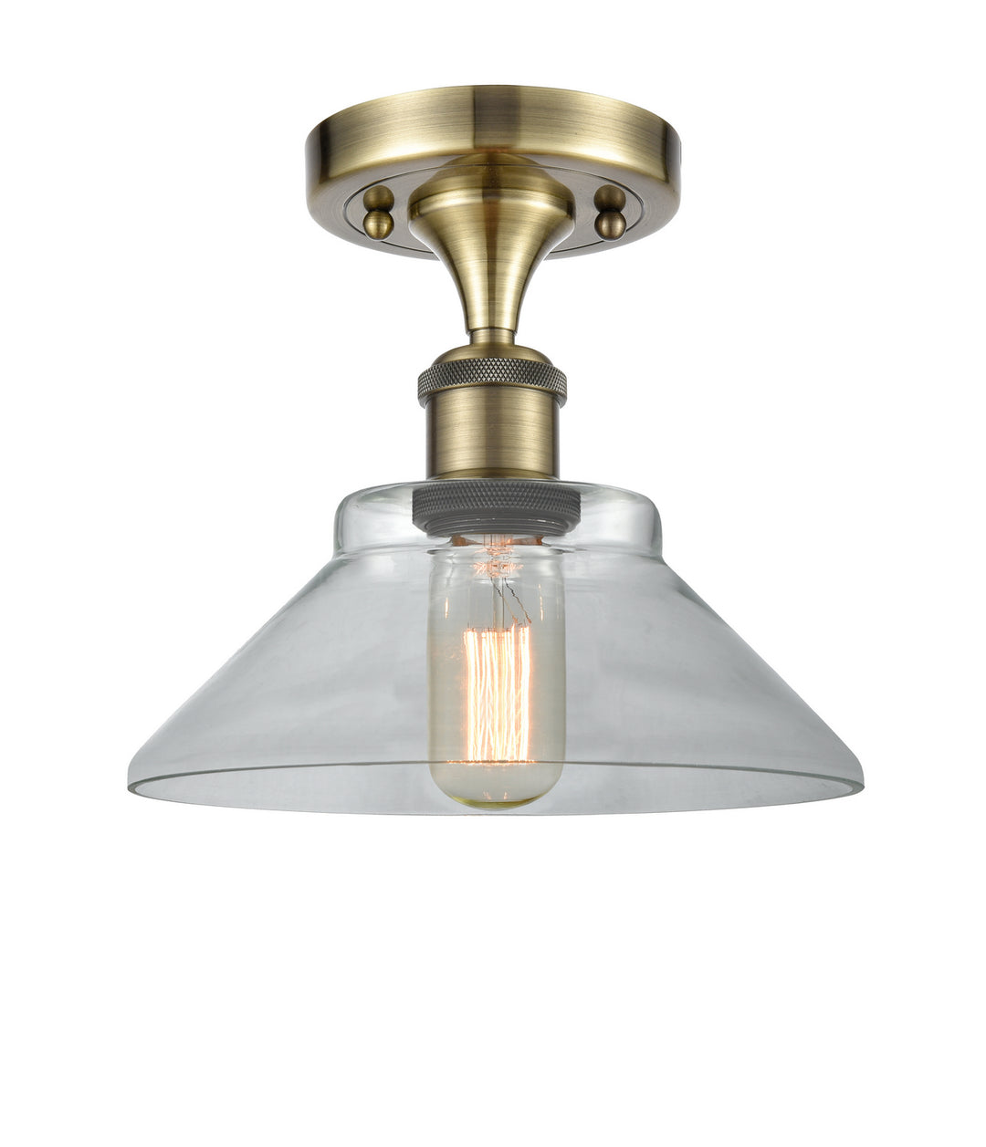 Innovations Ballston 516-1C-AB-G132 Ceiling Light - Antique Brass