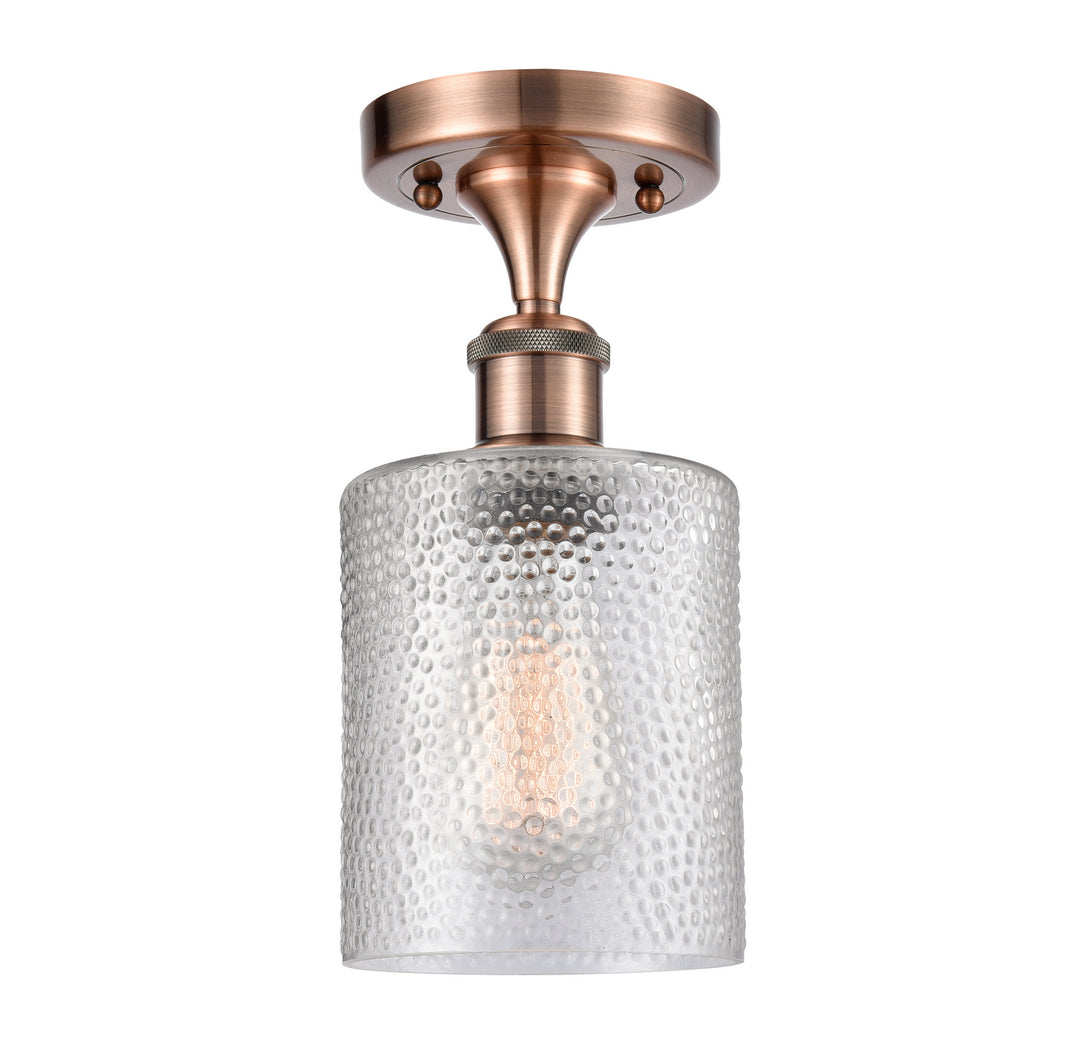 Innovations Ballston 516-1C-AC-G112-LED Ceiling Light - Antique Copper