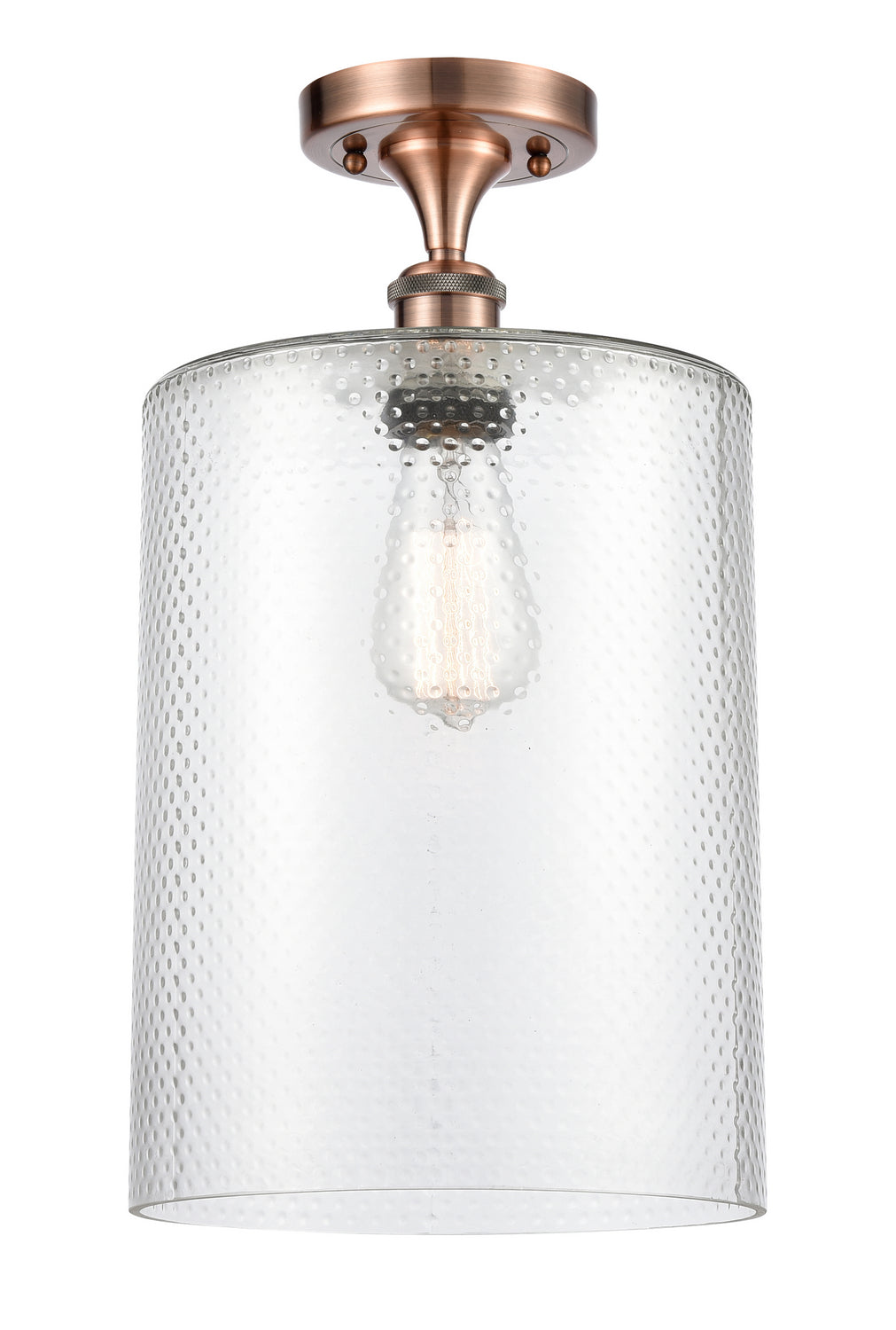 Innovations Ballston 516-1C-AC-G112-L-LED Ceiling Light - Antique Copper