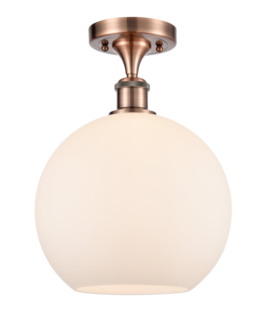 Innovations Ballston 516-1C-AC-G121-10-LED Ceiling Light - Antique Copper